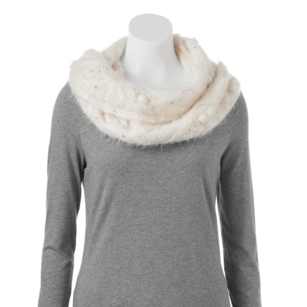 SONOMA Popcorn Nep Yarn Infinity Scarf Ivory